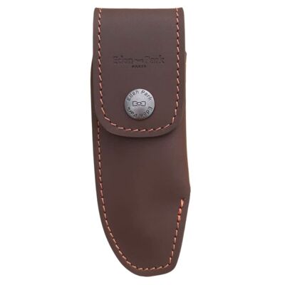 Brown leather case with flap – Eden Park x Ovalie Original