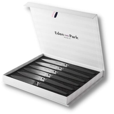 Set mit 6 schwarzen Steakmessern – Eden Park x Ovalie Original