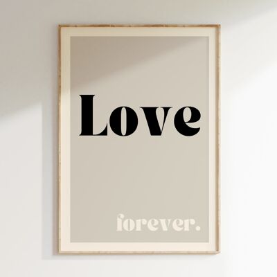 Poster „Liebe für immer“.