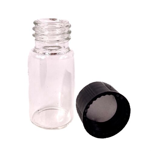 Nutley's 2ml Glass Essence Bottles with Black Lid - 300