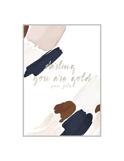 DARLING PURE GOLD postcard