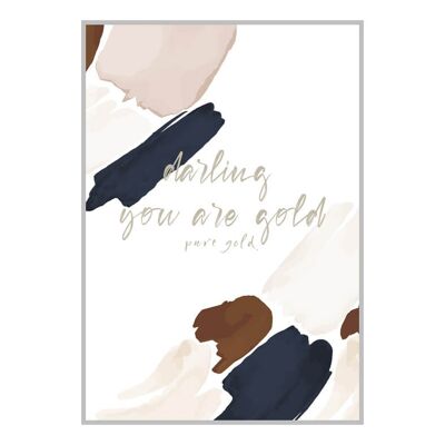 DARLING PURE GOLD postcard