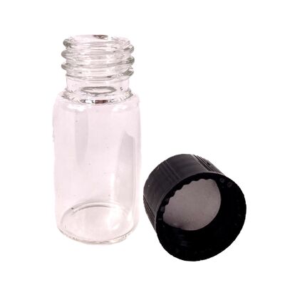 Bouteilles d'essence en verre Nutley's 2 ml avec couvercle noir - 500