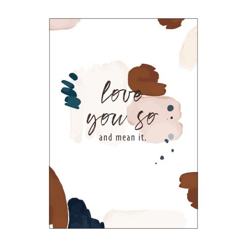 LOVE YOU MEAN IT postcard