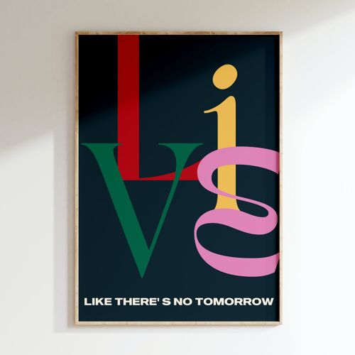 Affiche Live like there is no tomorrow