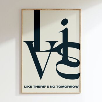 Affiche Live like there is no tomorrow 2