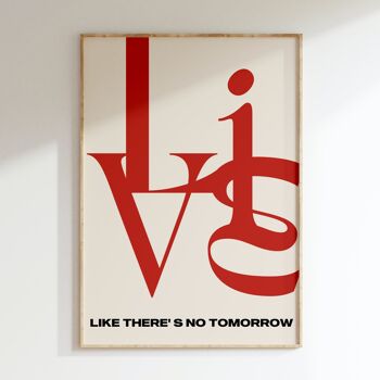 Affiche Live like there is no tomorrow 3