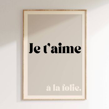 Affiche Je t'aime a la folie 1