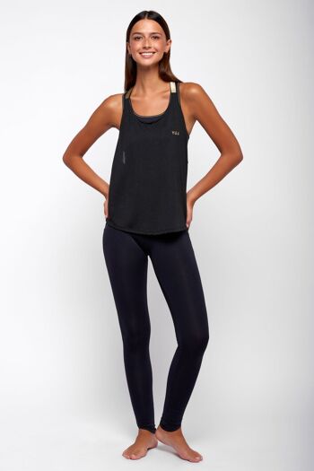 Débardeur de yoga LEOTEE noir/gold 4