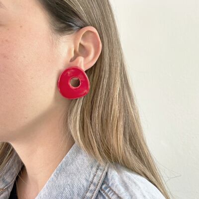 Boucles d'oreilles légères en céramique Abril différentes couleurs