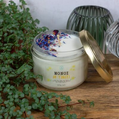 MONOI DE TAHITI CANDLE - DRIED FLOWERS