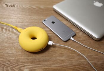 Station de charge multiports - 2 prises, 2 ports USB, 1 port type-C - Donut - Orange - Trozk 10