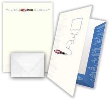 Papier à lettres - design : Plume (SKU : 8399)