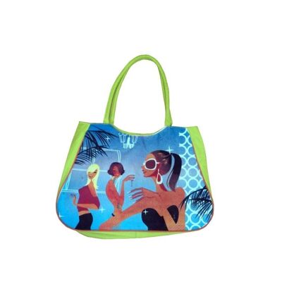 Sac de plage en 3 motifs d'été différents 50x32cm