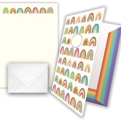 Papier à lettres - diseño: Arcs en ciel (SKU: 8270)