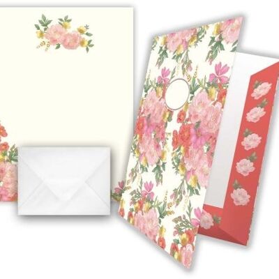 Paper à lettres - diseño: Rosas (SKU: 8268)