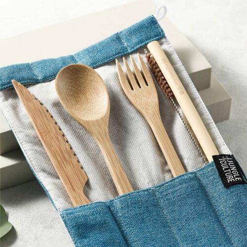 Bamboo Cutlery Set - Reusable, Handmade & Eco-friendly