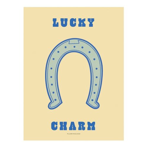 Lámina Decorativa "Lucky Charm" Flamingueo Diseño Único Hecho en España - Poster Decorativo