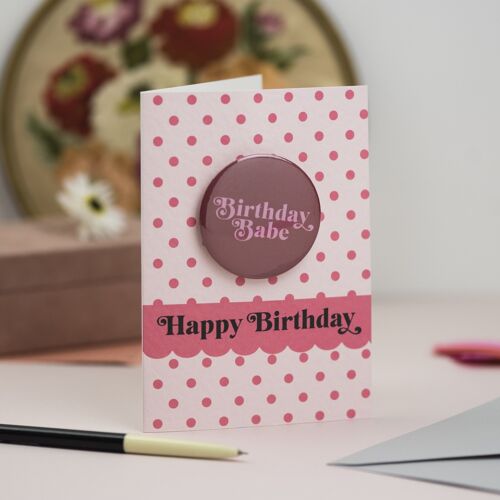 Birthday Babe' Birthday Badge Card