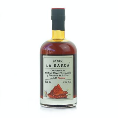 Seasoning of Extra Virgin Olive Oil and La Vera Spicy Paprika D.O.P. 200 ml.