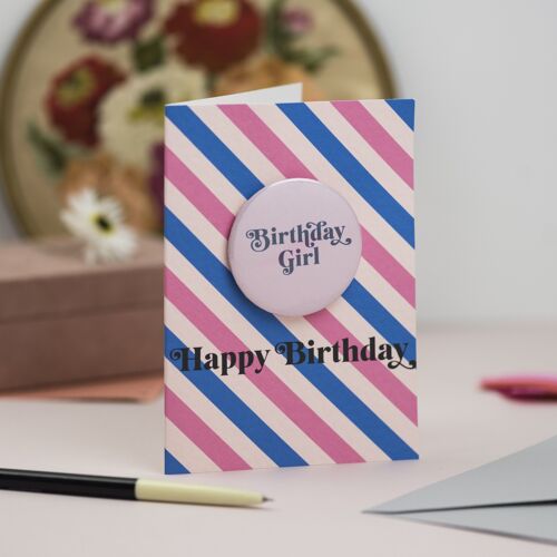 Birthday Girl' Birthday Badge Card