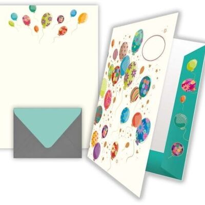 Paper à lettres - diseño: globos