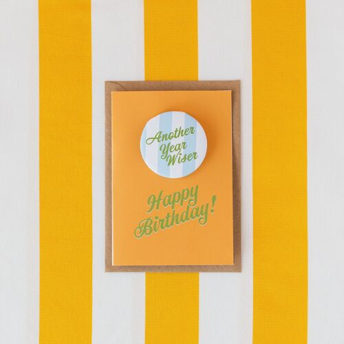 Another Year Wiser’ Stripe Badge Card