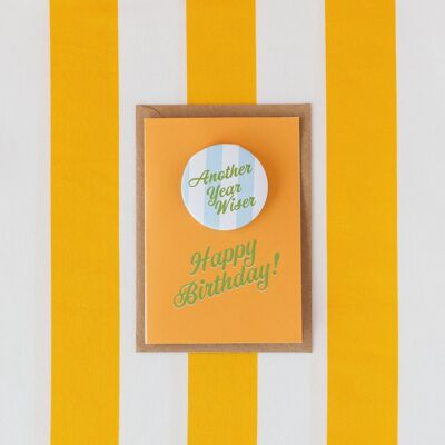 Carta badge a strisce di Another Year Wiser