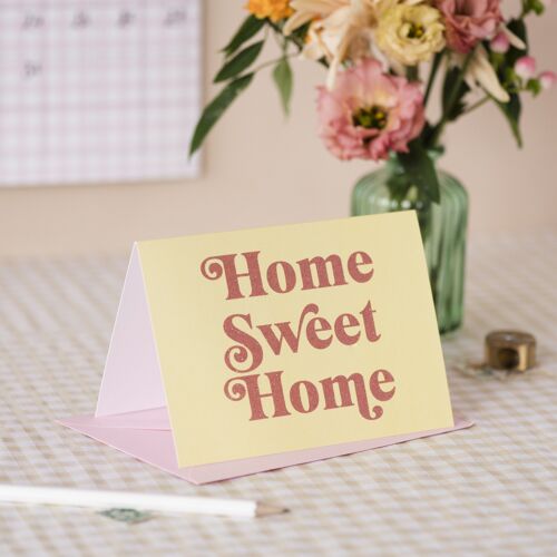 Home Sweet Home' Card with Biodegradable Glitter