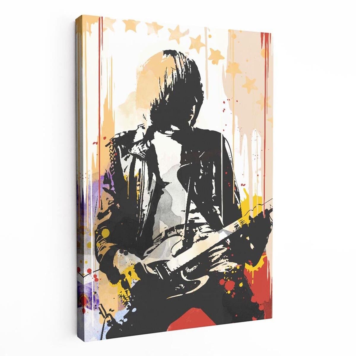 Johnny Ramone pop art canvas
