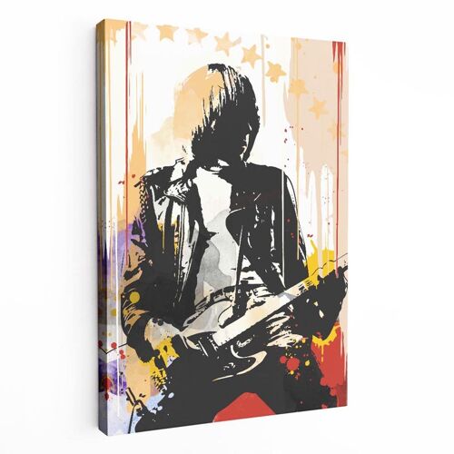 Johnny Ramone pop art canvas