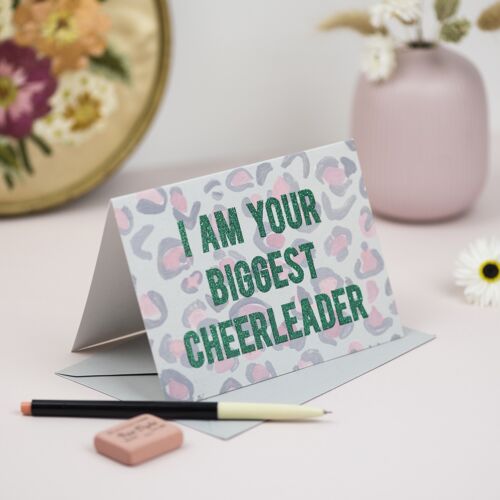 I Am Your Biggest Cheerleader' Card with Biodegradable Glitter