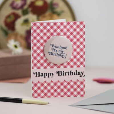 Woohoo! It's My Birthday!' Birthday Badge Card