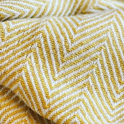 Mustard Herringbone Blankets