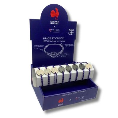 Wristband display with 24 wristbands - France Rugby x Ovalie Original