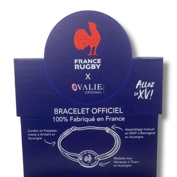 Présentoir de bracelets avec 24 bracelets - France Rugby x Ovalie Original 3