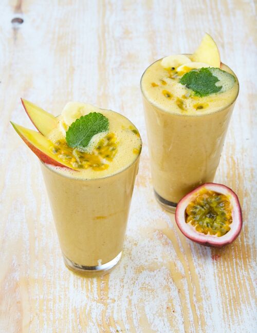 SINGLE Yellow : Banane, Mangue, Fruit de la passion - Préparation 100% purs fruits à réhydrater
