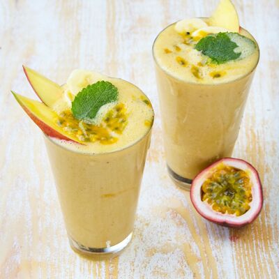 SINGLE Yellow: Banana, Mango, Passion fruit - 100% pure fruit preparation to rehydrate