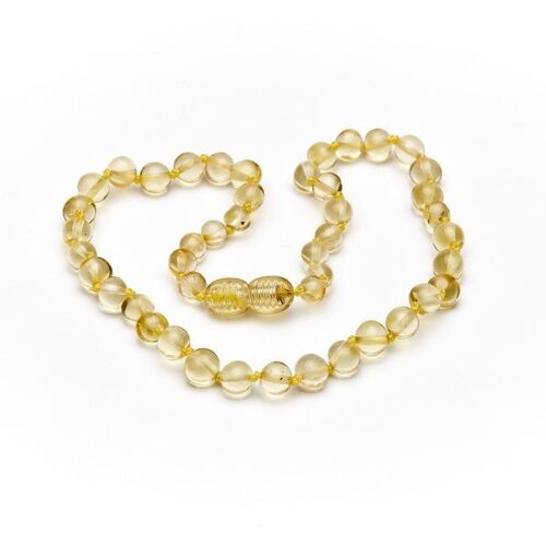 Amber teething necklace baroque lemon