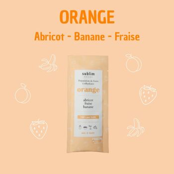 SINGLE Orange : Abricot, Banane, Fraise - Préparation 100% purs fruits à réhydrater 2