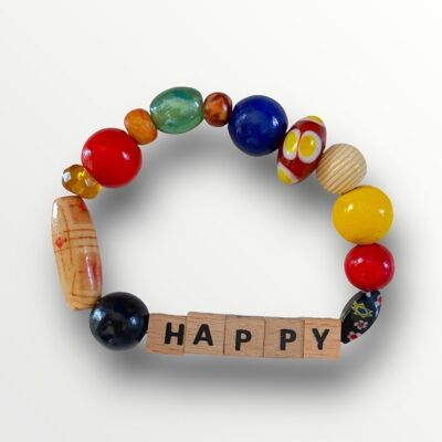 Scented bracelet with HAPPY message