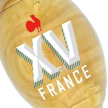 Porte Clé XV de France Blanc - France Rugby X Ovalie Original 4
