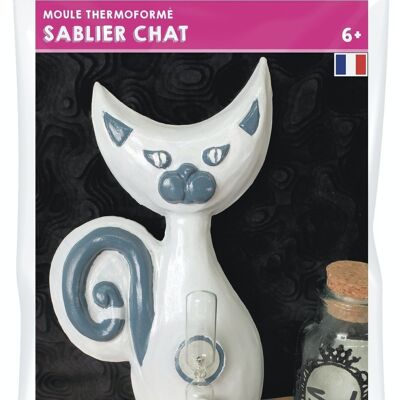 MOULE DECOR SABLIER "CHAT"