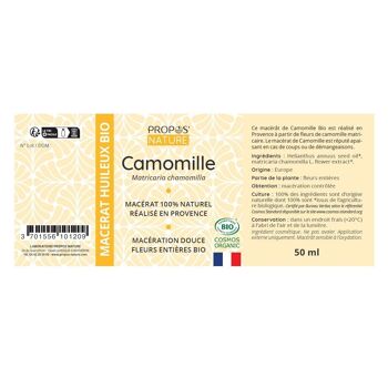 MACÉRÂT HUILEUX DE CAMOMILLE BIO - 50ML 3