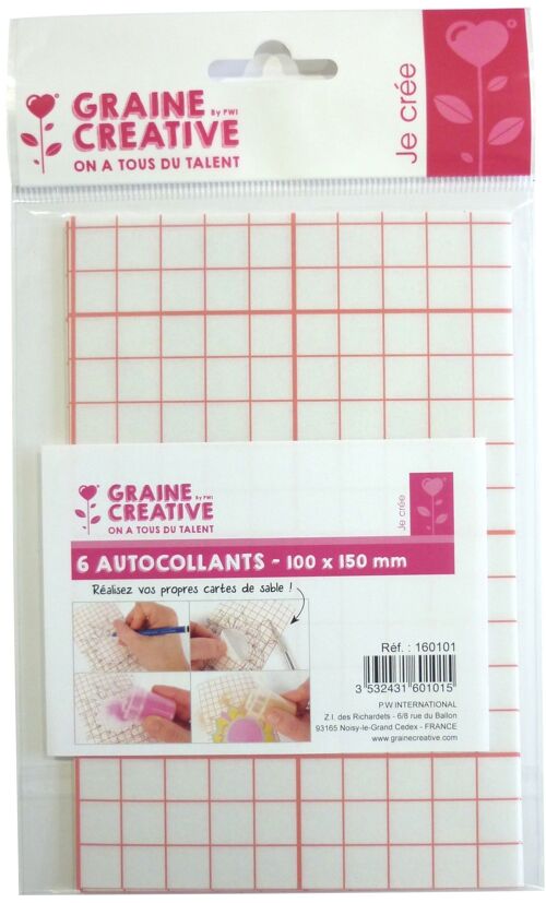 POCHETTE 6 FEUILLES POLYPHANE AUTOCOLLANT 100X150 MM