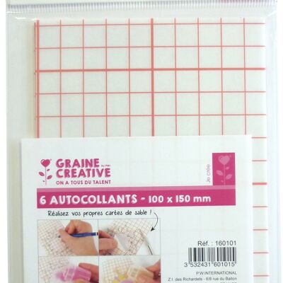 POUCH 6 SHEETS POLYPHANE SELF-ADHESIVE 100X150 MM