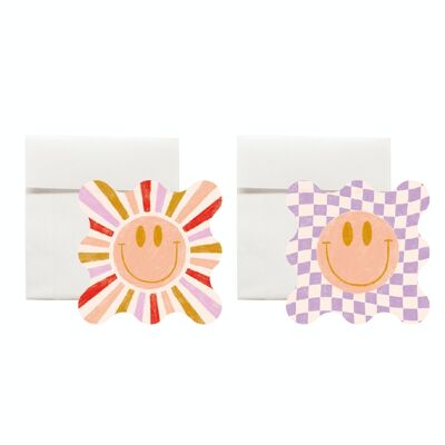 Mini greeting card smiley die