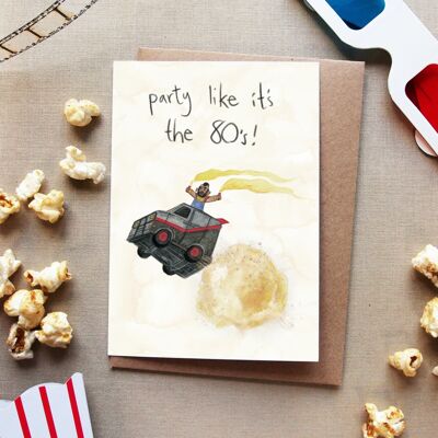 Party like it's the 80's! - A Team - birthday card x 6