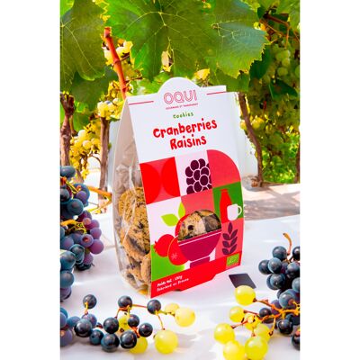 Organic Cranberries Raisins Biscuits - Individual bag of 130g