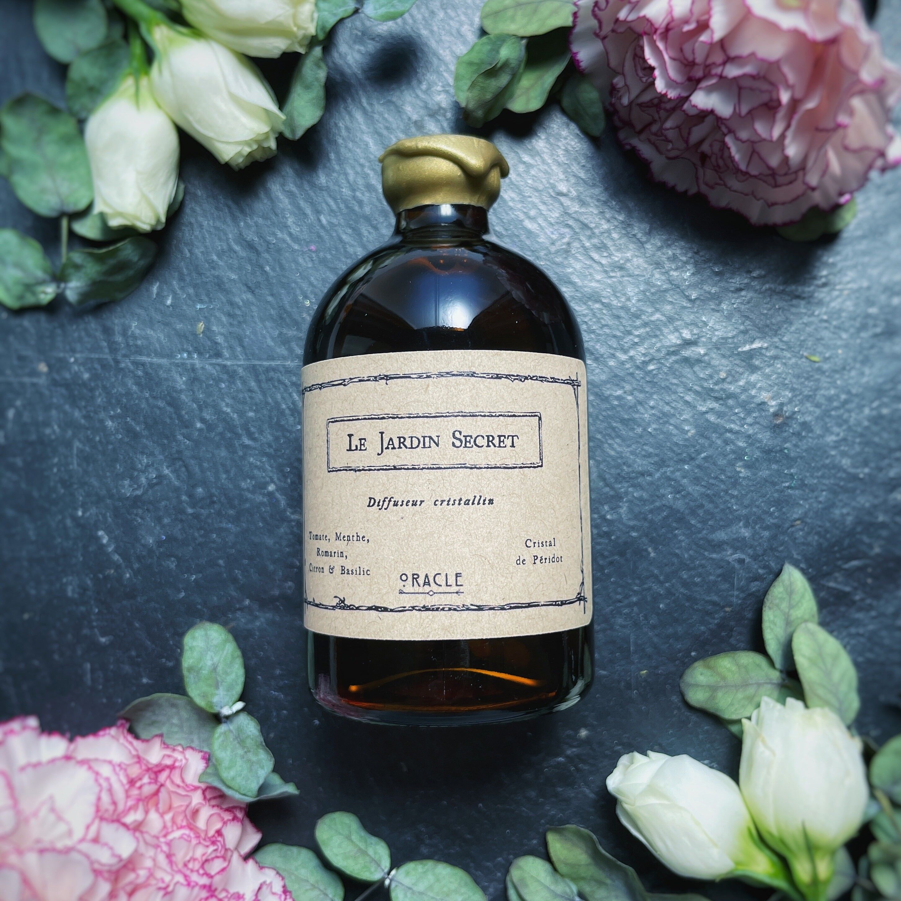 "Le Jardin Secret" Diffuser - Tomato, Mint, Rosemary, Lemon and Basil, Peridot